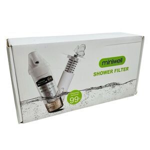 Miniwell Chlorine Removal Shower Filter White NWT New in Box Bath Water‎
